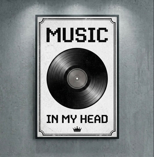 Music In My Head | Minimal Music Poster